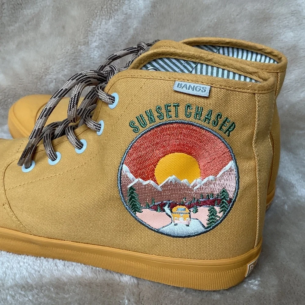 BANGS “sunset Chaser Yellowstone” High Top Sneaker Size 9